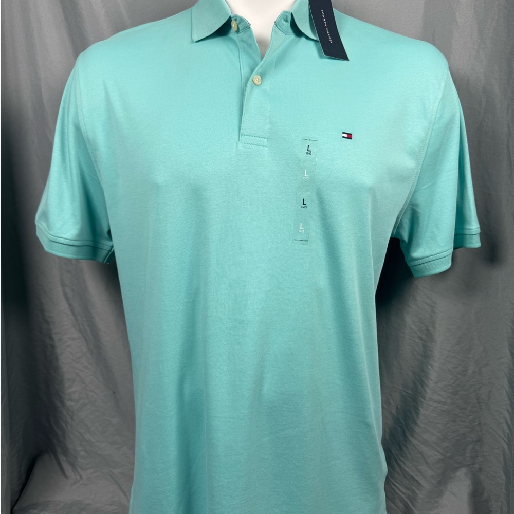 NWT Tommy Hilfiger Men's Teal Polo Shirt Men’s size Large